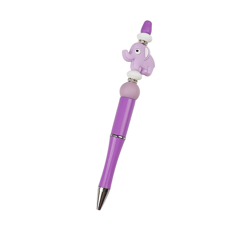 Wholesale 10pcs/pack DIY Handmade Cartoon Elephant Silicone Bead Pen
